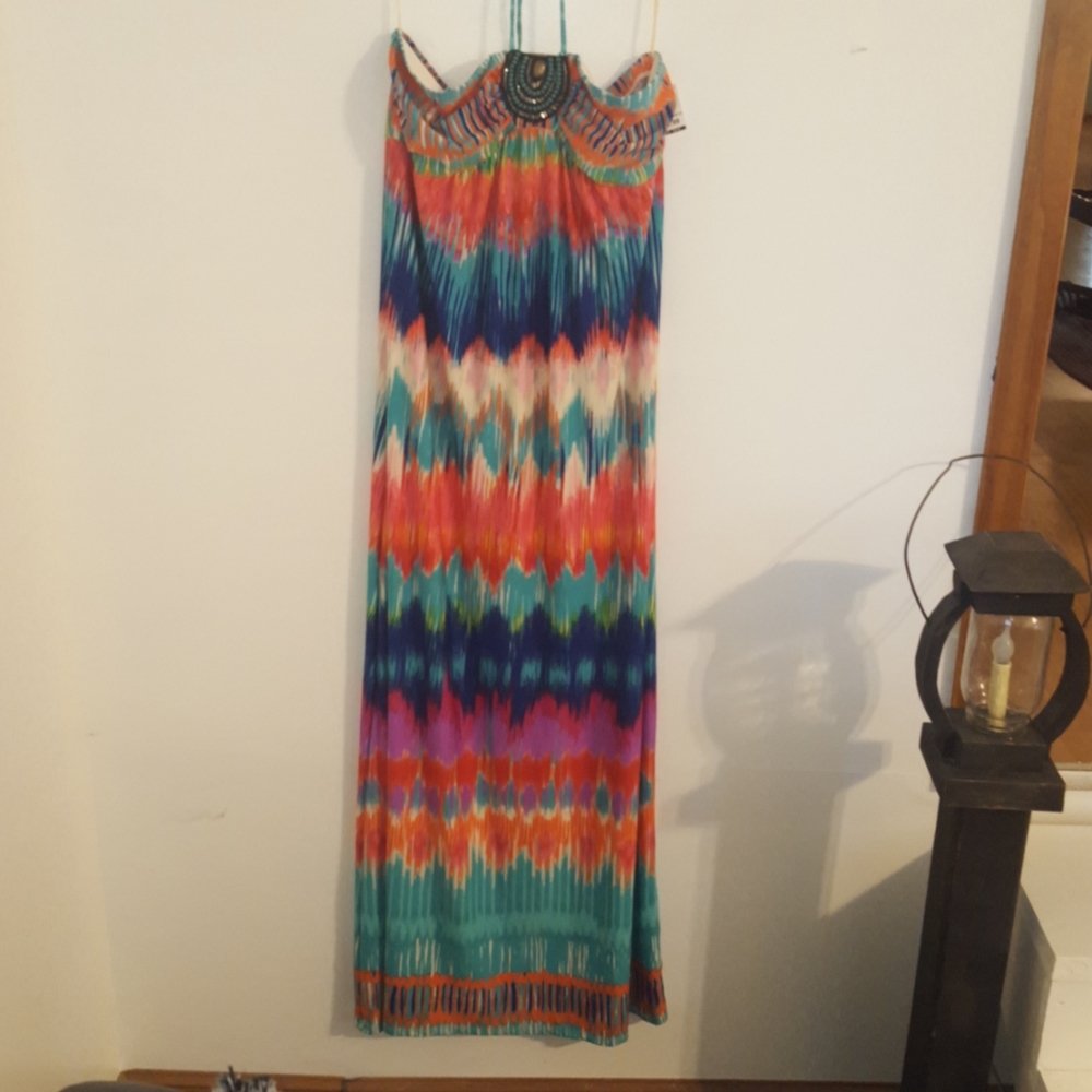 Multicolor Plus Size Maxi